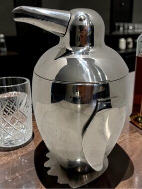 Stainless Steel Penguin Ice Bucket MCM Barware Mixologist Vintage Retro